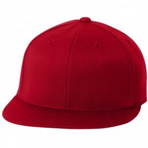 Baseball Caps Flexfit Flat Bill Cap - Red - C91168MS7W9 $26.47