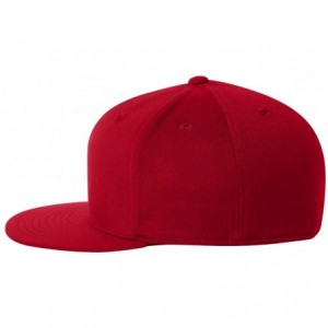 Baseball Caps Flexfit Flat Bill Cap - Red - C91168MS7W9 $15.82
