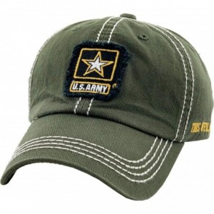 Baseball Caps US Army Official Licensed Premium Quality Only Vintage Distressed Hat Veteran Military Star Baseball Cap - C018...