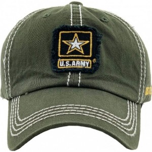 Baseball Caps US Army Official Licensed Premium Quality Only Vintage Distressed Hat Veteran Military Star Baseball Cap - C018...