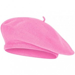 Berets Wool Blend French Bohemian Beret - Light Pink - CG11B3FE4MN $7.93