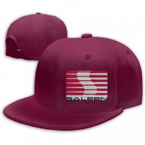 Baseball Caps Mens Saleen Logo Cotton Baseball Snapback Hats Adjustable Six Panel Caps - Dark Red - CS18WXOWDTQ $31.09