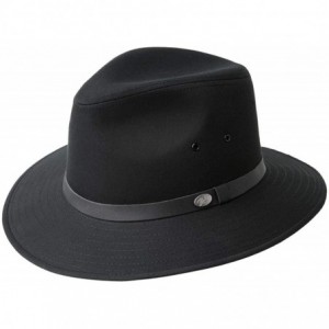 Fedoras Men's Dalton Fedora Trilby Hat - Black - CO113GC9M4V $111.56