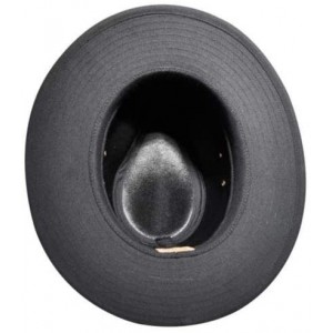 Fedoras Men's Dalton Fedora Trilby Hat - Black - CO113GC9M4V $110.31