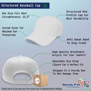 Baseball Caps Custom Baseball Cap Navy Seal Black Logo Embroidery Dad Hats for Men & Women - White - CD18SG3QCN3 $25.93