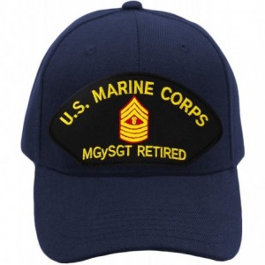 Baseball Caps US Marine Corps - Master Gunnery Sergeant Retired Hat/Ballcap Adjustable One Size Fits Most - Navy Blue - CT18N...