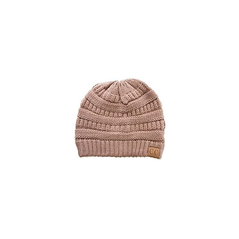Skullies & Beanies Trendy Warm Chunky Soft Stretch Cable Knit Beanie Skull Cap - Taupe - CX126QDGCY9 $11.34