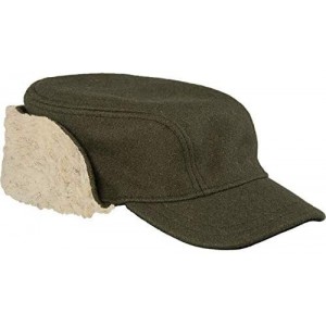 Baseball Caps Bergland Cap - Men's Winter Guide Hat with Ear Flaps - Olive - CP12BIYWW13 $75.77