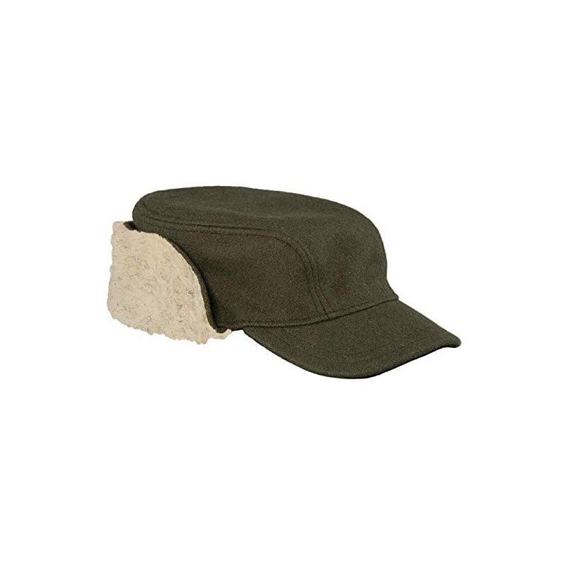 Baseball Caps Bergland Cap - Men's Winter Guide Hat with Ear Flaps - Olive - CP12BIYWW13 $36.86