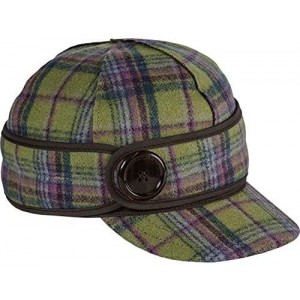 Newsboy Caps Button Up Cap - Decorative Wool Hat with Earflap - Aurora Plaid - CT121FMXF05 $37.26