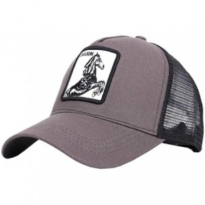 Baseball Caps Wolf-Hats Animal Trucker Hat Snapback Baseball Cap - Horse(grey) - CD18OQQ4CLD $24.25