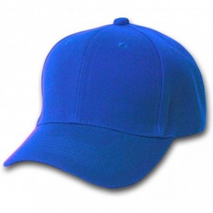 Baseball Caps Curve Bill Adjustable Baseball Cap- Royal - CI112VJ8C0F $21.46