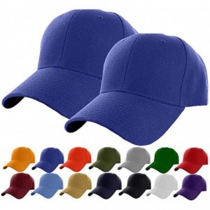 Baseball Caps Set of 2 Plain Adjustable Baseball Cap Classic Adjustable Hat Men Women Unisex Ballcap 6 Panels - Royal-2pack -...