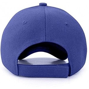 Baseball Caps Set of 2 Plain Adjustable Baseball Cap Classic Adjustable Hat Men Women Unisex Ballcap 6 Panels - Royal-2pack -...