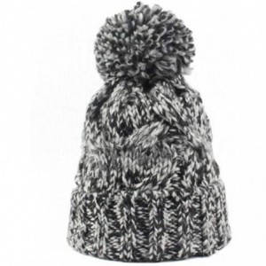 Skullies & Beanies Women Warm Winter Knit Ski Beanie Skull Slouchy Cap Hat - Gray - CQ188O9A5GN $23.54