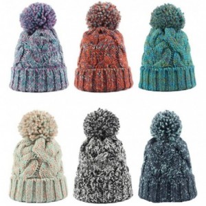 Skullies & Beanies Women Warm Winter Knit Ski Beanie Skull Slouchy Cap Hat - Gray - CQ188O9A5GN $12.21