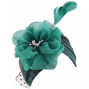 Skullies & Beanies Shiny Flower Turban Shimmer Chemo Cap Hairwrap Headwear Beanie Hair Scarf - Green2 - CB194ULDTNX $19.65