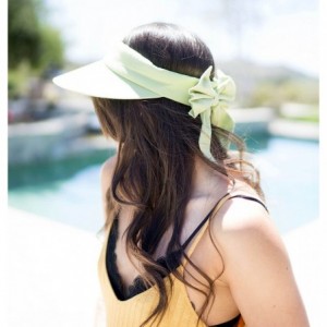 Visors Women's Summer SPF 50+ UV Protection Sun Visor Hat - Lime - CV17X63K0X4 $14.67