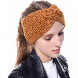Cold Weather Headbands Womens Winter Knitted Headband Soft Crochet Knotting Hair Band Turban Headwrap Hat Cap - CY18ZSEXI84 $...