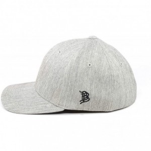 Baseball Caps Texas 'The 28' Leather Patch Hat Flex Fit - Heather Grey - CU198YEDY22 $25.20