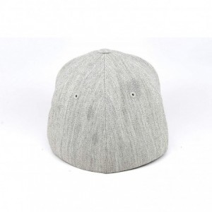 Baseball Caps Texas 'The 28' Leather Patch Hat Flex Fit - Heather Grey - CU198YEDY22 $25.20