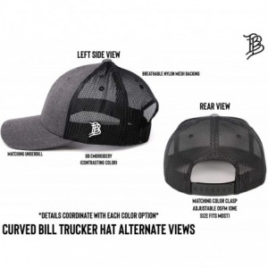 Baseball Caps 'The Constitution' Leather Patch Hat Curved Trucker - One Size Fits All - Brown/Khaki - CX18ZMZUXNA $31.56