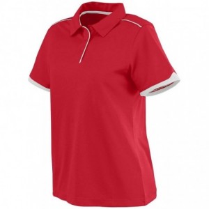 Visors Womens Motion Polo - Red/White - CH11VLI87A1 $25.56