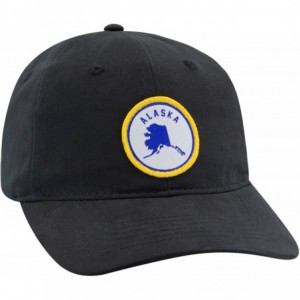 Baseball Caps Alaska Hat - Alaska State Dad Hat Baseball Cap Golf Hat Slouch Hat (Black) - C318S6D9W4D $38.00