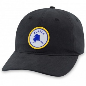 Baseball Caps Alaska Hat - Alaska State Dad Hat Baseball Cap Golf Hat Slouch Hat (Black) - C318S6D9W4D $17.85