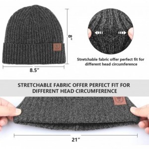 Skullies & Beanies Winter Daily Beanie Stocking Hat - Warm Polar Fleece Skull Cap for Men and Women Purple/Gray/Black - CS18I...