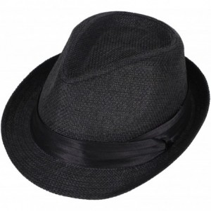 Fedoras Men/Women's Classy Vintage Fedora Hat - Black - CJ184X0AMS3 $28.36