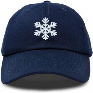 Baseball Caps ICY Snowflake Hat Womens Baseball Cap - Navy Blue - CR18ZQ4C9MQ $29.51