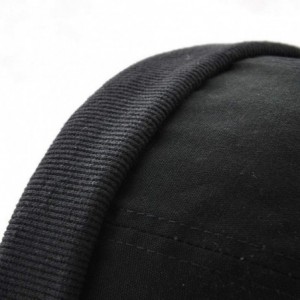 Skullies & Beanies Men Women Beanie Worker Sailor Cap Rolled Cuff Retro Brimless Hat - Black - CG18L9HQCI9 $12.07