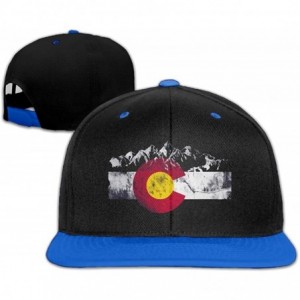 Baseball Caps Mens/Womens Hip-hop Hats Colorado Flag Moutain Adjustable Custom Cap - Royalblue - C418K55XYLO $10.73