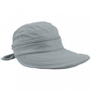 Sun Hats Womens 2in1 Wide Brim Summer Folding Anti-UV Golf Tennis Sun Visor Cap Beach Hat - Grey - C212E3YZAFT $10.73