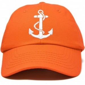Baseball Caps Anchor Hat Sailing Baseball Cap Women Beach Gift Boating Yacht - Orange - C818WEWGOSY $25.17