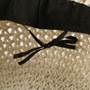 Berets Women Beret Hat Crochet Straw Newsboy Hat Adjustable French Style Fiddler Artist Hat - Beige - CH18SZQYDRQ $10.80