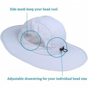 Sun Hats Protection Breathable Adjustable Drawstring - Gray1 - CX18DUIQR9W $8.48