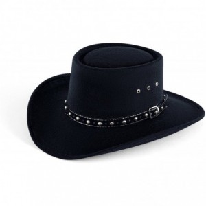 Cowboy Hats Child Faux Felt Cowboy Gambler Hat Black - Black - Gambler - C411BZRPREN $50.14
