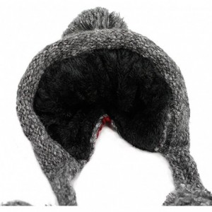 Skullies & Beanies Exquisite Women's Winter Warm Crochet Cap with Ear Flaps Knitted - Red - CR1880SGSTW $20.11