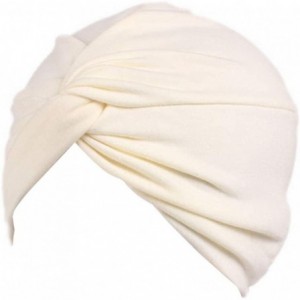 Skullies & Beanies Chemo Sleep Turban Headwear Scarf Beanie Cap Hat for Cancer Patient Hair Loss - Beige - CM187U5I6CU $20.76