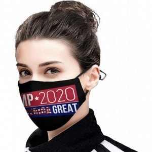 Balaclavas Women Men Face Cover Cover Muffle Anti Dust Mouth Trump 2020 Printed with Adjustable Earloop Face-Mask - CE197XLML...