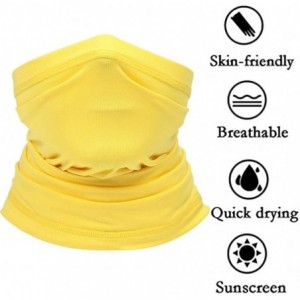 Balaclavas Summer Neck Gaiter Scarf- Cooling Cycling Mask- Breathable Fishing Mask Face Bandana - Yellow - CE198OE8QEL $8.51