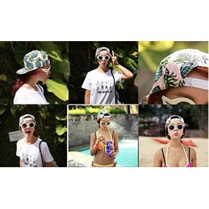 Baseball Caps Adult Pineapple Print Snapback Hat Cap Summer Beach White - CJ11YR7Q30F $12.58