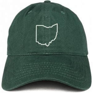 Baseball Caps Ohio State Outline State Embroidered Cotton Dad Hat - Hunter - C518G5AUOO6 $37.95