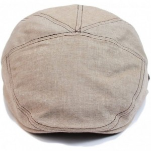 Newsboy Caps Mens Fitted Ivy Cabbie Cotton Cap - Natural - C311XUBYLOT $50.81