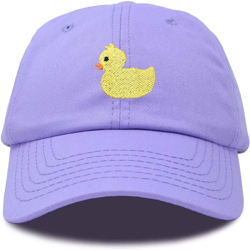 Baseball Caps Cute Ducky Soft Baseball Cap Dad Hat - Lavender - C418LZ8KE30 $15.79