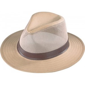 Cowboy Hats Men's Safari Breezer Hat - Khaki - CS127Q310XV $69.65