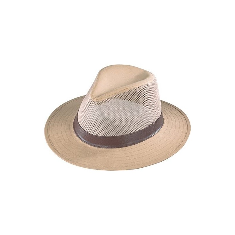 Cowboy Hats Men's Safari Breezer Hat - Khaki - CS127Q310XV $32.99