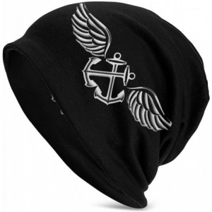 Skullies & Beanies US Navy Aviation Boatswain's Mate Rating Badge Beanie Hat Skull Cap - Black - CY18A5UU8RN $55.38